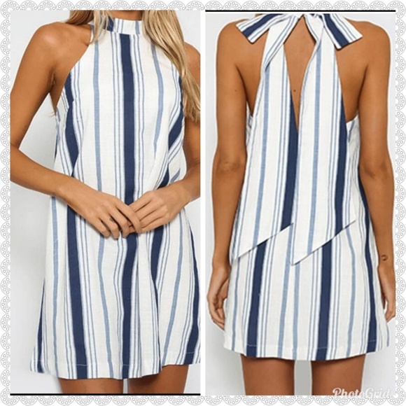 boutique Dresses & Skirts - ***SOLD***sz XL  BLUE back bow detail dress